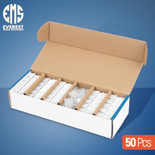 White 90° Cat6 Everest Keystone Jacks - 50-Pack