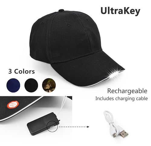 Rechargeable LED Baseball Cap for Outdoor Events