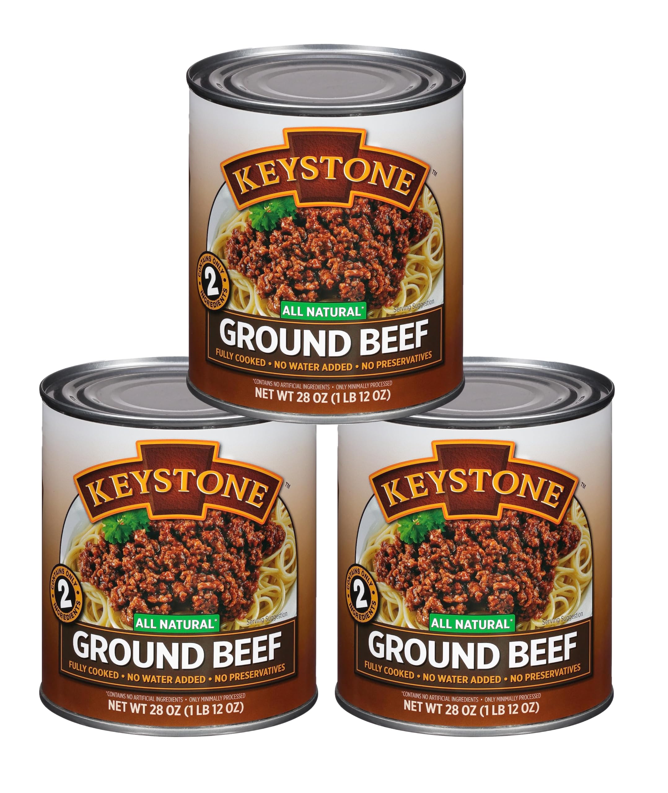 Keystone All Natural Fully Cooked Ground Beef 28 oz Family Pack