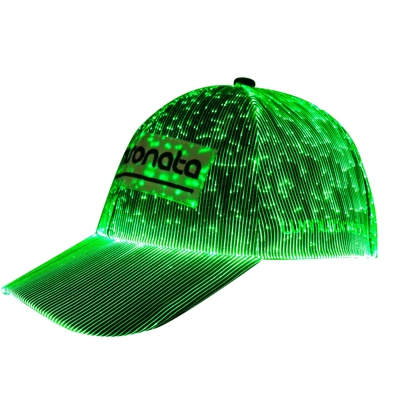 Lumisonata LED Fiber Optic Cap - 7 Color Lights for EDM Parties