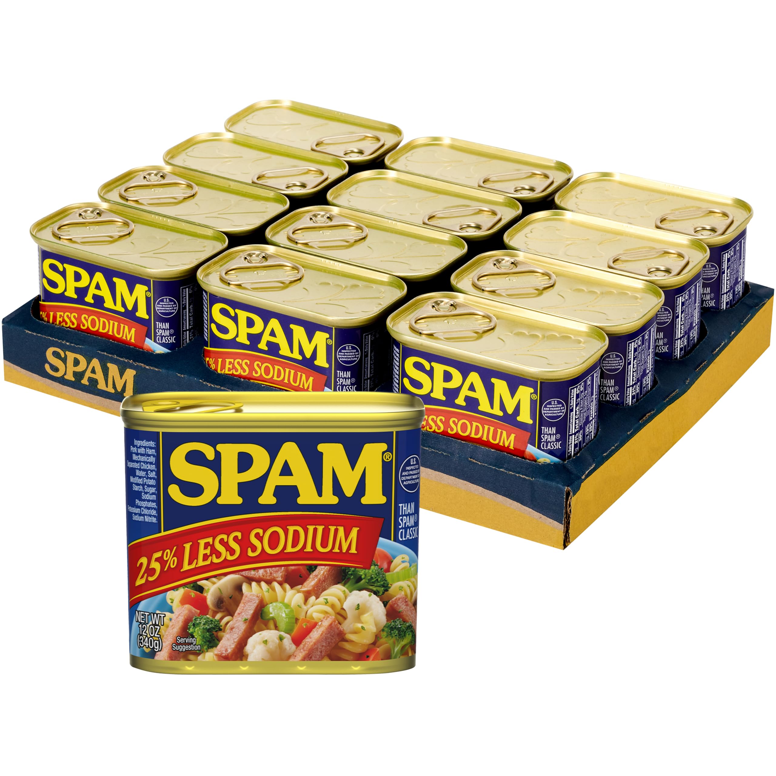SPAM Less Sodium, 12-Oz (12-Pack) Delivered
